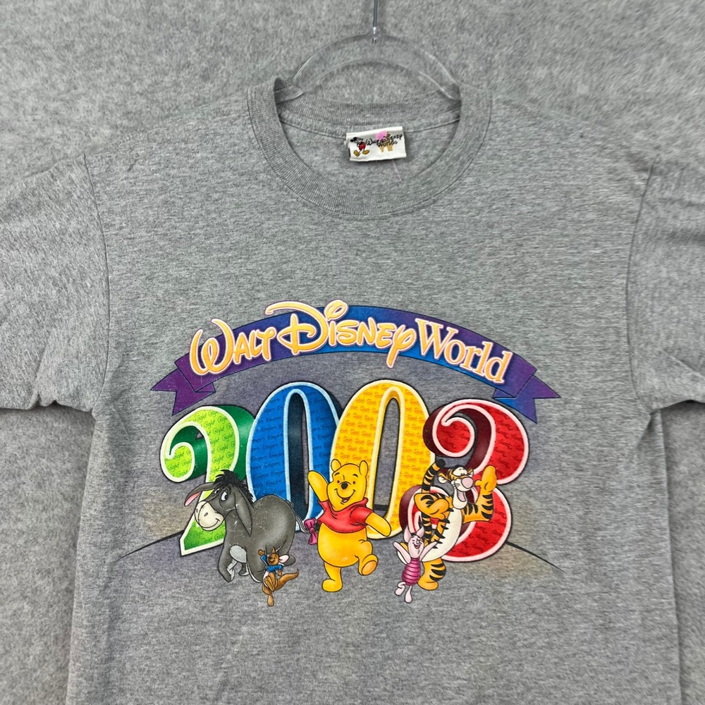 Vintage y2k 2000s Adult Small Winnie Pooh Piglet Disney‎ World Shirt 2003 Tigger